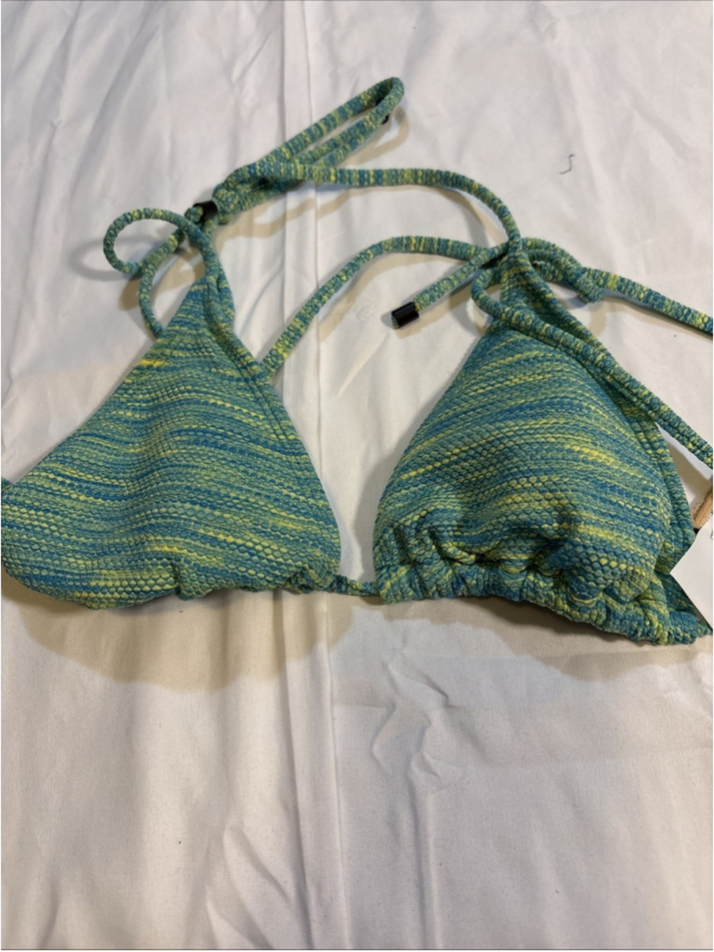 Cotton On Slider Triangle Self-Tie Bikini Top Bathing Suit Large